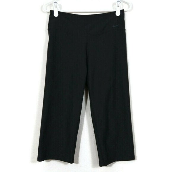 Nike Dri-Fit Women's Power Legend Crop Capri Pants Black Size M (28") - Picture 1 of 6